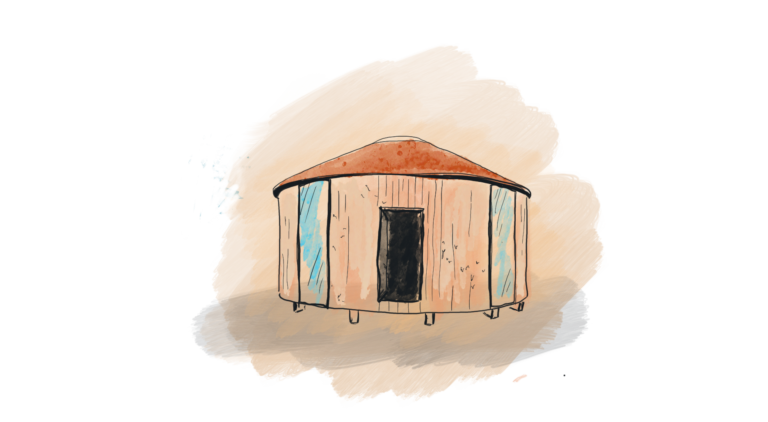 Dessin de la Yourte