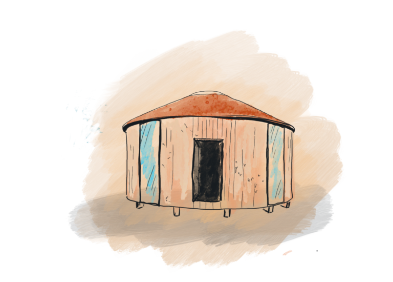 Dessin de la Yourte