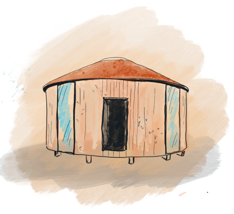 Dessin de la Yourte Tenaë à Nantes